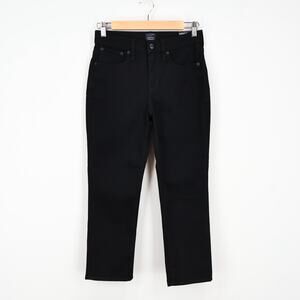 J. Crew Petite Essential Straight Jean All-day Stretch Black Size 26 Petite NWT